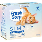 Fresh Step Advanced Simply Unscented Multi Cat Clumping Cat Litter, 18.5 lb | Formulated with No Added Dyes or Fragrances, Ammonia Block Technology, Low Dust, Compatible with Most Automatic Litter Boxes