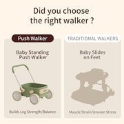 PULA Baby Push Walker with Wheels Toddler Wagon for First Learner Baby Toys 6-12 Months, 1 Year Old Birthday Gifts, Indoors and Outdoors (Pink)