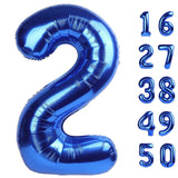 40 Inch Navy Blue Number 2 Balloons Foil Digital Helium Number Balloons | for 2nd 12 23 24 25 Birthday Anniversary Wedding Party Decorations,Jumbo Helium Balloon Giant Large Digital Balloon
