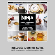 Ninja Perfect Temperature 1.7L Kettle, Rapid Boil, Black & Copper KT200UKCP | Temperature Control kettle with 6 preset temperatures for green tea, coffee and more. LED display & Temperature Hold mode.