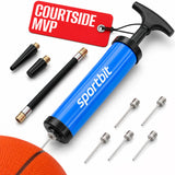 SPORTBIT Basketball Pump – Ball Pump for Sports Balls | Push & Pull Inflating System – Hand Pump for Basketball, Volleyball, Soccer & Football – Gifts, Court & Gym Ready