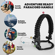 RAYMYLO Insulated Water Bottle 64 oz, Triple Wall Vacuum Stainless Steel | (Cold for 48 Hrs), Leak Proof & Non-BPA, Half Gallon Water Flask Jug with Paracord Handle & Straw Spout Lids