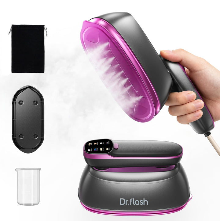 DRFLASH 2-in-1 Travel Steamer Iron for Clothes, Portable Garment Steamer