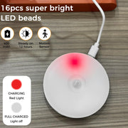 Jsdoin Motion Sensor Lights Indoor, Pack of 6 Wireless LED Rechargeable Magnetic Wall Sconces, USB Rechargeable, Staircase, Hallway, Kitchen, Under Cabinet Suction Cup Lights Warm and White
