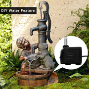 PULACO 160GPH Small Submersible Water Pump with 3.3 ft Tubing | 10Watt Ultra Quiet Fountain Pump (600L/H) for Aquariums, Pond Fountain, Water Feature, Indoor Fountains