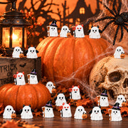 80Pcs Halloween Mini Ghosts Figurines 4 Styles Cute Miniatures Resin Decor