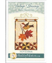 Vintage Blessings Wall Hanging - November - Pattern