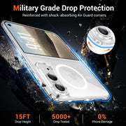 Temdan Magnetic for iPhone Duo Case, Compatible with Magsafe, Clear