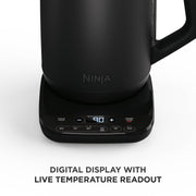 Ninja Perfect Temperature 1.7L Kettle, Rapid Boil, Black & Copper KT200UKCP | Temperature Control kettle with 6 preset temperatures for green tea, coffee and more. LED display & Temperature Hold mode.