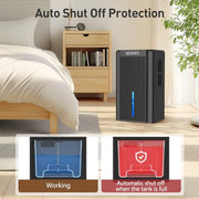 BEDRED Dehumidifier, 95Oz Dehumidifier for Home 1000 Sq.Ft | Quiet, Auto Shutoff, Sleep Mode, 7 Color Ambient Light for Bedroom, Bathroom, Basement (Black)