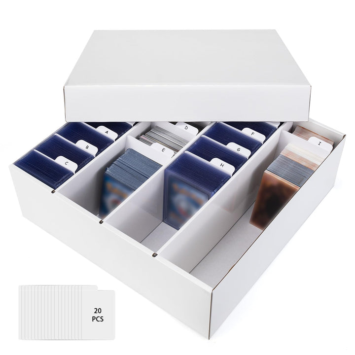 Trading Card Storage Box, 4 Row 3600 Count Collector Cards Box with Divider