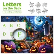 Halloween Puzzle 1000 Pieces for Adults, MisPuz Halloween Jigsaw Puzzles | Gothic Puzzle with Haunted Houses, Ghosts, Pumpkins, Black Cats for Game Night & Holiday Party Gifts