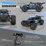 kolegend Remote Control Car 2.4GZh High Speed 25km/h RC Monster Trucks 50+min with LED Headlight and Rechargeable Battery for Boys Girls Kids