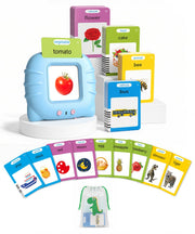Aullsaty Talking Flash Cards for Toddlers Ages 1-3, 224 Words Montessori Speech Therapy Toys, Autism Sensory Toy, Educational Learning Speech Therapy Birthday Gifts for Boys Girls (Blue)