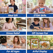 TOSY Picture Cube Halloween Spooky Fun: 6-in-1 Magnetic Picture Puzzle, 80 Blocks, 480 Puzzle Faces, 0.63 in, B052, Seamless UV Art, Display-Ready Frame, Collectible, STEM/STEAM Gift for Kids & Adults