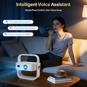 Projector Built-in Google TV/APPs 4K AI Auto Focus, Voice Control