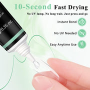 Leykosh Super Strong Nail Glue for Press Ons, Semi Solid, No UV Lamp Needed | 2 x 10g press on nail glue long lasting for acrylic tips. semi solid nail glue no uv light needed for at-home use.