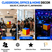Giant Magic Cube 3x3, 18CM Extra Large Stickerless Puzzle Cube for All Ages | Stress Relief Educational Toy, Collectible Cube, Novelty Birthday Christmas Gift for Kids, Teens & Adults