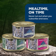 Blue Buffalo Wilderness Variety Pack Adult Paté Wet Cat Food, 3 oz, 12 ct | Chicken, Salmon, and Duck Patés (4 of Each), High Protein & Grain-Free Recipes, Supports Daily Hydration