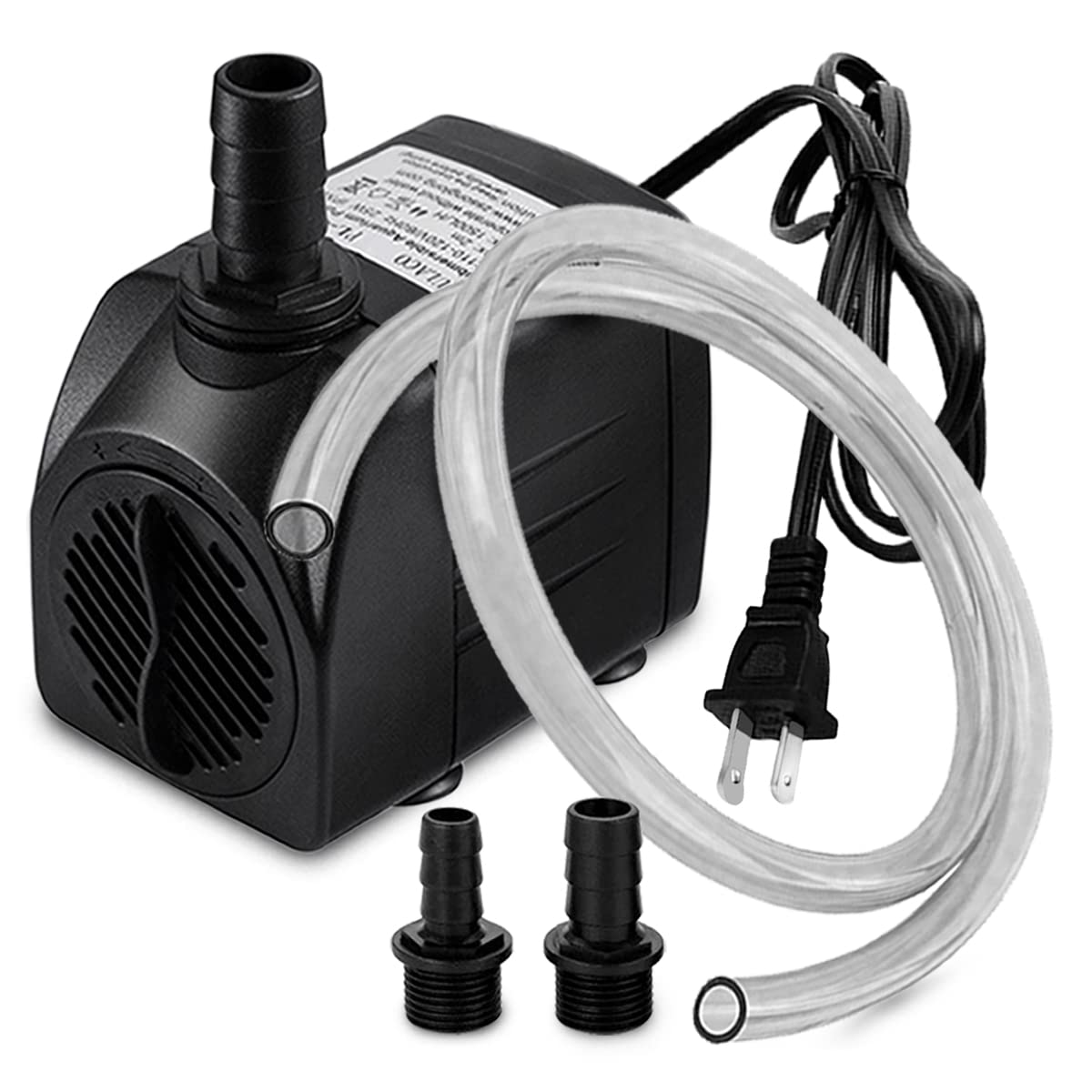 PULACO 400GPH Submersible Pump with 5 ft Tubing | 1500L/H 25Watt durable fountain water pump for Pond Fountain, Aquariums Fish Tank, Statuary, Hydroponics