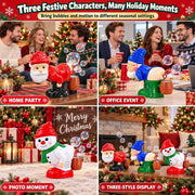 Farting Santa Bubble Blower | Santa Farting Bubble Machine | Santa Claus Snowman Bubble Butt Blower with Light Music | Interactive Party Stocking Stuffer Prank Gift