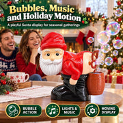 Farting Santa Bubble Blower | Santa Farting Bubble Machine | Santa Claus Snowman Bubble Butt Blower with Light Music | Interactive Party Stocking Stuffer Prank Gift
