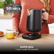 Ninja Perfect Temperature 1.7L Kettle, Rapid Boil, Black & Copper KT200UKCP | Temperature Control kettle with 6 preset temperatures for green tea, coffee and more. LED display & Temperature Hold mode.