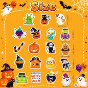 300PCS Halloween Stickers Bulk for Kids, Halloween Goodie Bag Stuffers | Waterproof Vinyl Pumpkin Stickers for Water Bottle Teens Adults, Halloween Games Party Favors Treats Supplies(No Duplicates)