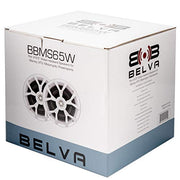 BELVA BBMS65W 400W Peak (200W RMS) 6.5" 2-Way White Coaxial Marine Speakers for Boats/ATV/UTV/SxS/Powersport