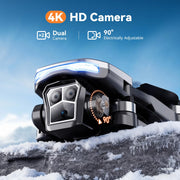 Drone with Camera for Adults, Brushless Quadcopter with Screen, 2 Batteries | 1080P HD camera, 4.5" LCD screen, altitude hold, gesture selfie, 3D flip, travel gift for kids teens, iOS Android