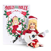 Dolly on the Holly Plush Doll - Holiday Dolly Parton Mantel Doll | Dolly Parton Plush Elf Collectible with Removable Red Dress, Santa Hat, Microphone and Guitar Accessories