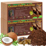 Legigo 4 Pack Coconut Fiber Substrate, Natural Coco Coir Reptile Bedding