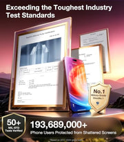 UltraGlass TOP 9H+ Armor for iPhone 18 Pro Max Screen Protector Glass 6.9'' | NO.1 Military Grade Shatterproof, Screen Protector for 18 Pro Max Tempered Glass, Sapphire Reinforced, One-Pull Tray, 2 Pack