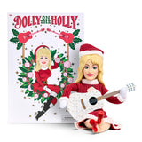 Dolly on the Holly Plush Doll - Holiday Dolly Parton Mantel Doll | Dolly Parton Plush Elf Collectible with Removable Red Dress, Santa Hat, Microphone and Guitar Accessories