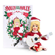Dolly on the Holly Plush Doll - Holiday Dolly Parton Mantel Doll | Dolly Parton Plush Elf Collectible with Removable Red Dress, Santa Hat, Microphone and Guitar Accessories