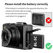 VJIANGER 4K Digital Camera, Vlogging Camera with 180° Flip Screen