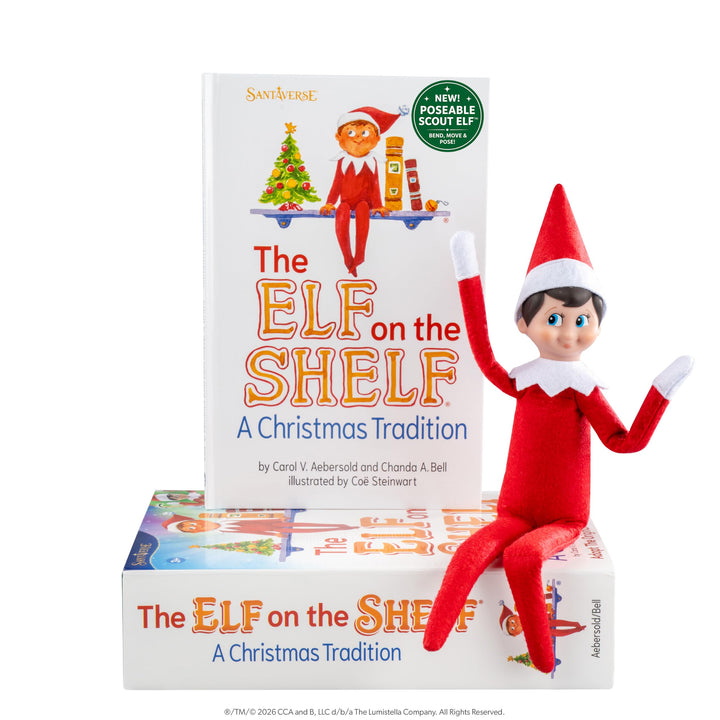 The Elf on the Shelf Box Set - Poseable Boy Scout Elf with Blue Eyes