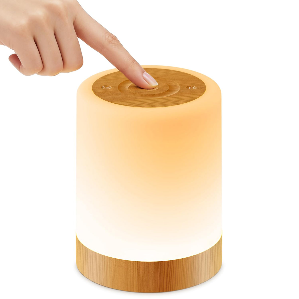 Auxmir Night Light, 3000mAh Rechargeable, Touch Dimmable LED Bedside Lamp