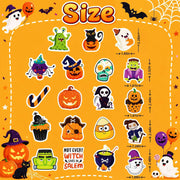 300PCS Halloween Stickers Bulk for Kids, Halloween Goodie Bag Stuffers | Waterproof Vinyl Pumpkin Stickers for Water Bottle Teens Adults, Halloween Games Party Favors Treats Supplies(No Duplicates)