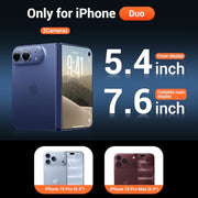 Temdan Magnetic for iPhone Duo Case, Compatible with Magsafe, Clear
