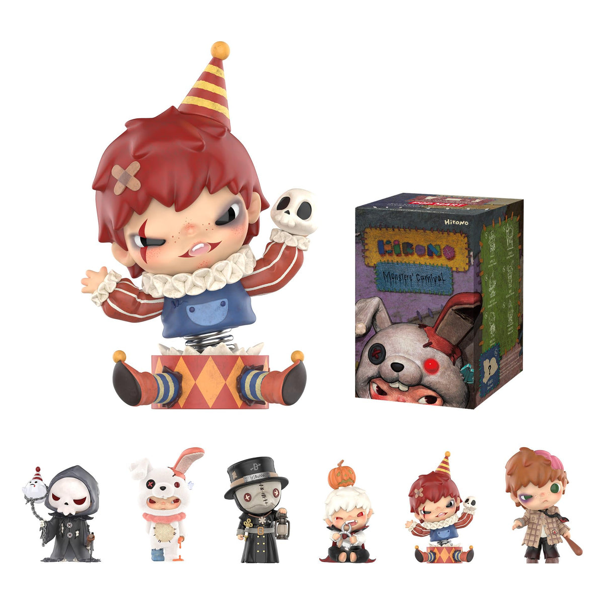 POP MART Hirono Monsters' Carnival Series Blind Box, Single Box | Collectible Toys, Halloween Decorations, Spooky Holiday Birthday Gifts for Girls and Boys