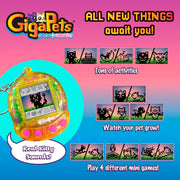 Giga Pets Interactive Digital Pet Toy, Boys & Girls, Compukitty, Ages 6+ | Virtual Pets for Boys and Girls Toy, 600+ Animations, App-Free Activities for Travel and Nostalgic 90s-Inspired Gifting
