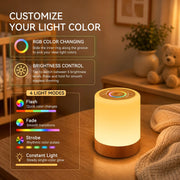Auxmir Night Light, 3000mAh Rechargeable, Touch Dimmable LED Bedside Lamp