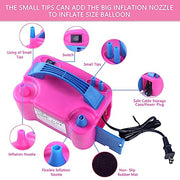 QIPUMP Balloon Pump Electric,110V 600W Balloon Blower Inflator Dual Nozzle Air Pump Balloons Inflator for Decoration, Party, Sport,Gifts:2 Balloon Tying Tools