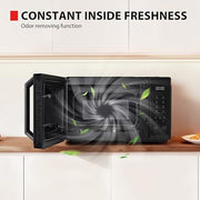 Toshiba 23L Black Mirror Digital Grill Microwave, 900W Countertop Microwave with 1000W Grill, Combination Cooking with 11 Power Levels, Auto Menus, Chef Defrost, Timer, Mirrored Front, MW3-EG23PFI(MB)