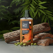 DOVE MEN Moisturizing Body Wash for Men, Sandalwood + Cardamom Oil, 26oz | Plant-Based Cleansers, Sulfate, Paraben and Dye Free, Strengthens the Skin Barrier, Sandalwood and Cardamom Scent
