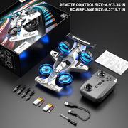 Remote Control Airplane Car Toys for Kids Ages 4-6-8-10-12, 2-In-1 Foam RC Plane Car Jet Mini Drone, Racing Car Stunt Plane Toys for Kids Boys Beginners 4 5 6 7 8 9 10 Year Olds Indoor Outdoor Playing