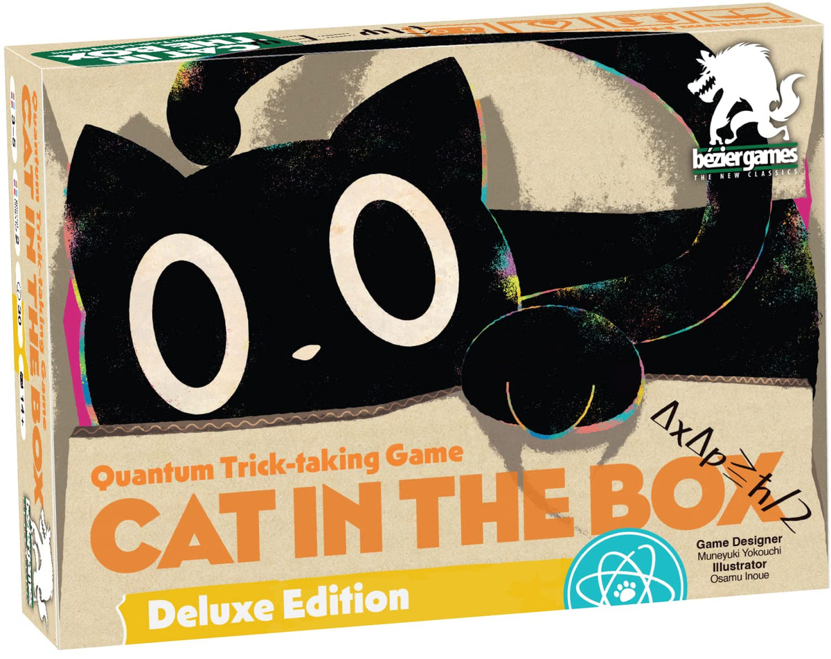 Bezier Games Cat in the Box Deluxe Edition Game | Quantum Trick Taking Strategy Card Game for 2 to 5 Players, Innovative Logic and Prediction Gameplay for Ages 10 Plus