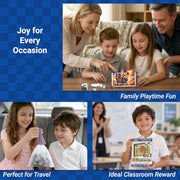 TOSY Picture Cube Halloween Spooky Fun: 6-in-1 Magnetic Picture Puzzle, 80 Blocks, 480 Puzzle Faces, 0.63 in, B052, Seamless UV Art, Display-Ready Frame, Collectible, STEM/STEAM Gift for Kids & Adults