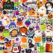 300PCS Halloween Stickers Bulk for Kids, Halloween Goodie Bag Stuffers | Waterproof Vinyl Pumpkin Stickers for Water Bottle Teens Adults, Halloween Games Party Favors Treats Supplies(No Duplicates)